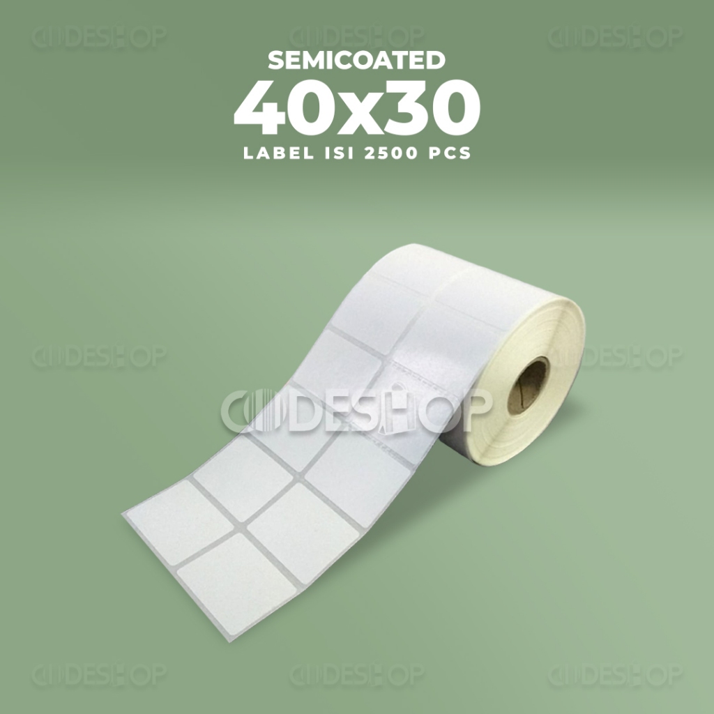 

Label Barcode 40 X 30 2 Line Kertas Sticker Semicoated 40x30 mm