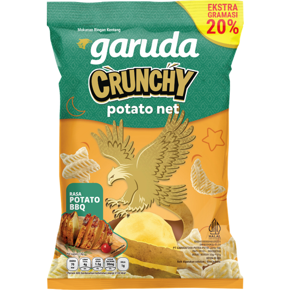 

garuda crunchy potato net bbq 70gr - garuda crunchy potato net bbq