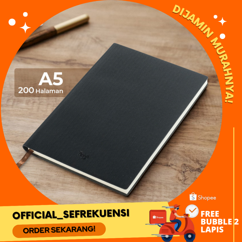 

[BEST SELLER] Toddi Buku Tulis Memo Paper Business Notebook Leather Cover A5 - TD101 - BLACK