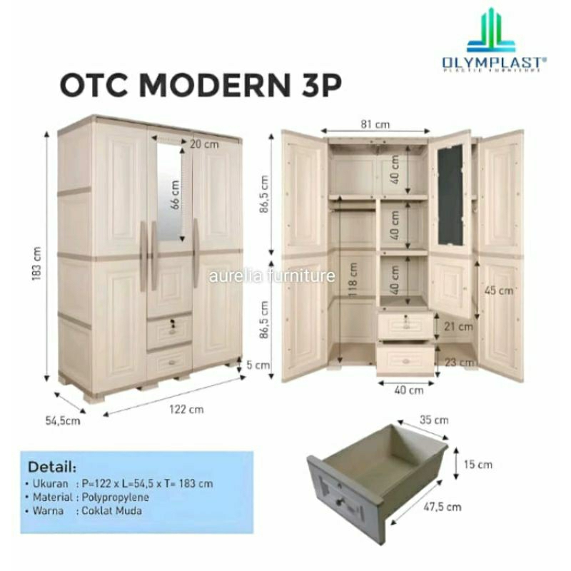 CARGO:LEMARI OTC 3P MODERN OLYMPLAST