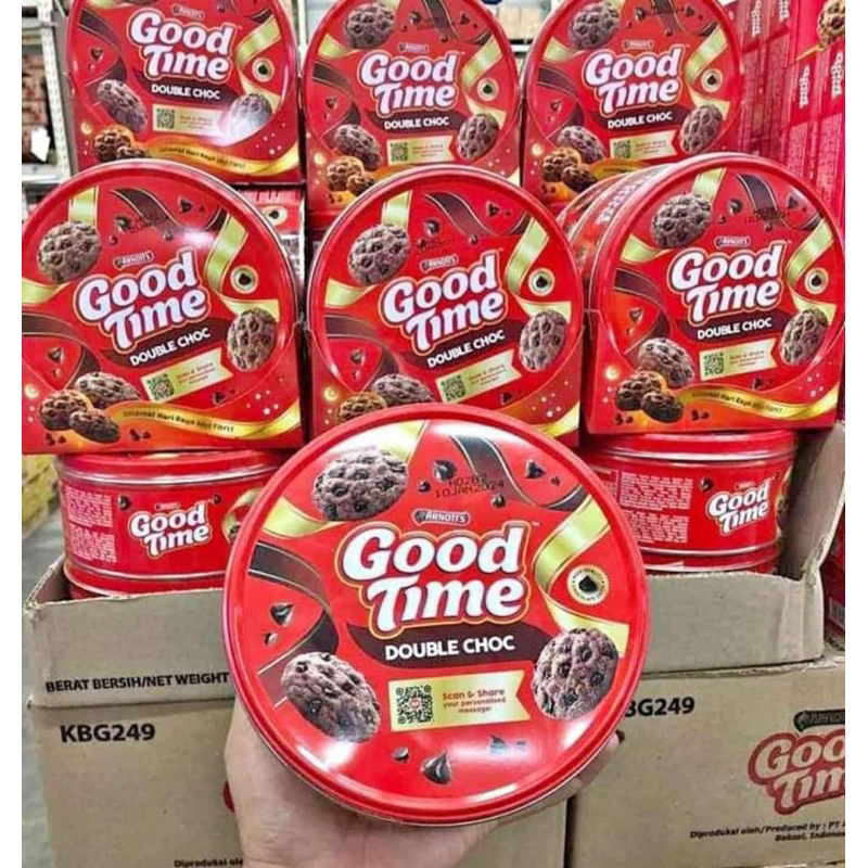 

GOOD TIME Double Choc 149 gr - Chocochips Cookies Kaleng 149g