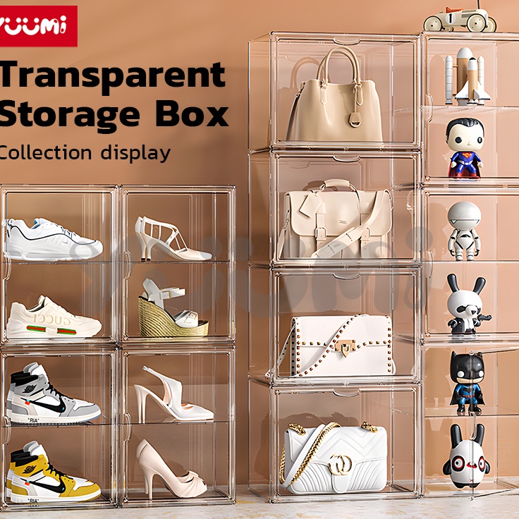 YUUMI Ukuran Ekstra Besar Transparent Acrylic Organizer Container Box Book Organiser Akrilik Storage