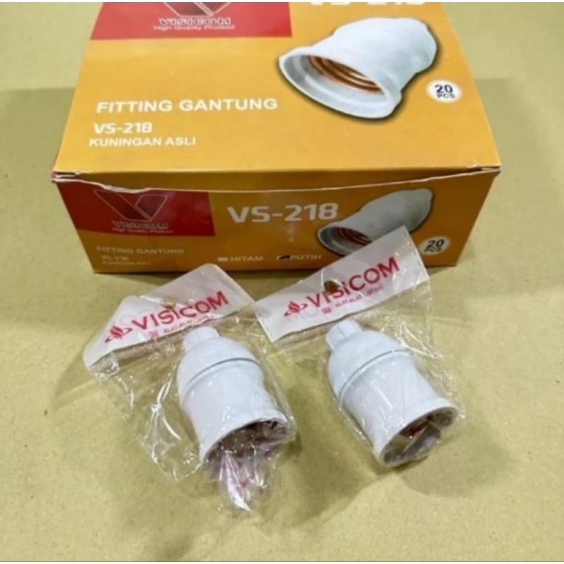 Fitting Lampu Gantung Visicom Putih / Fitting Gantung