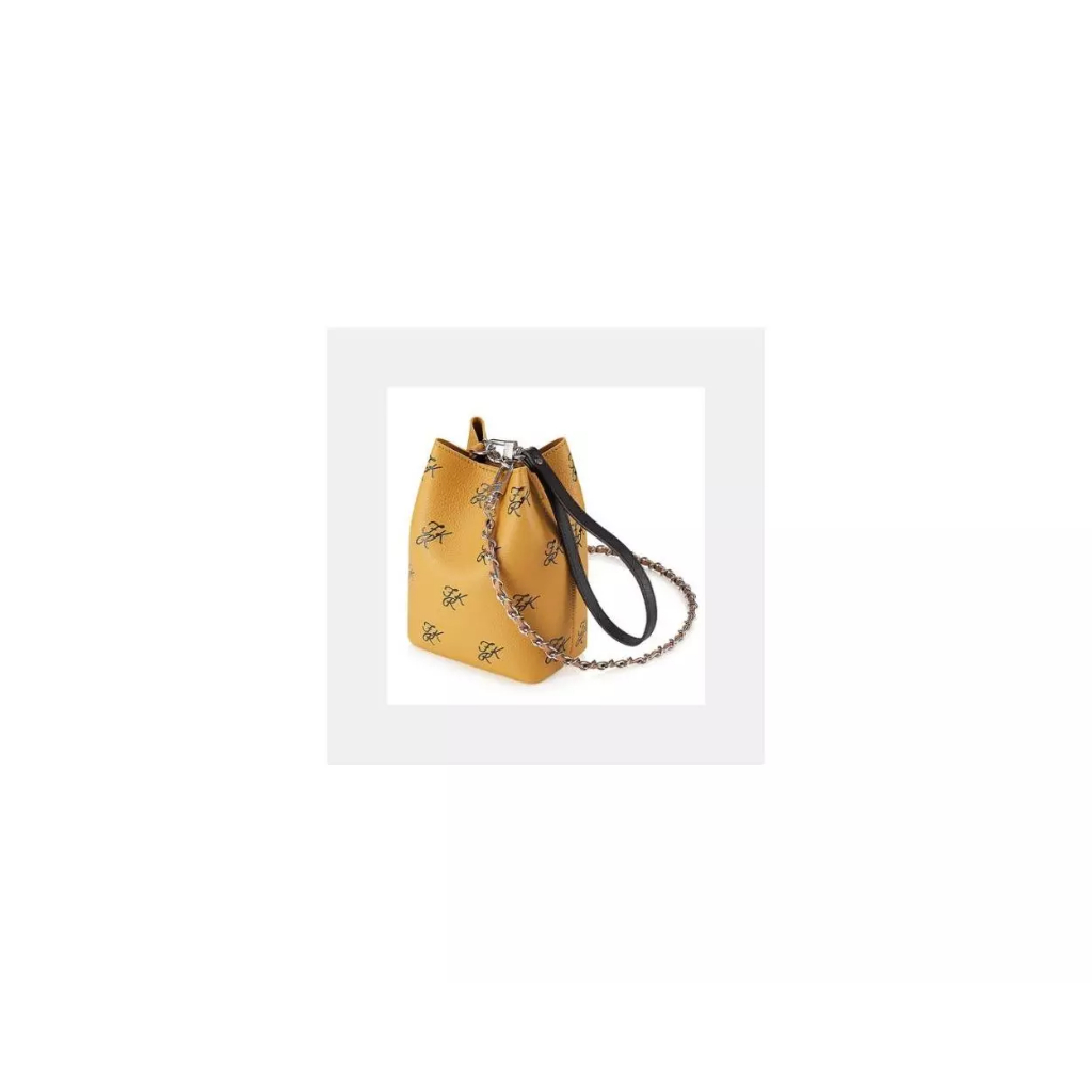 FINDKAPOOR FIND KAPOOR Mini pingo Bag Pattern Chain Set - Mustard