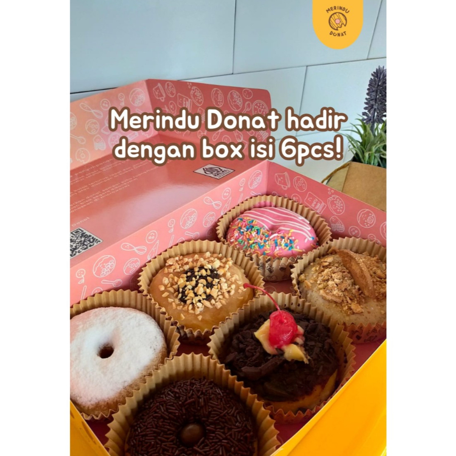 

Donat Premium Mix isi 6 Bebas Pilih - Merindu Donat Surabaya