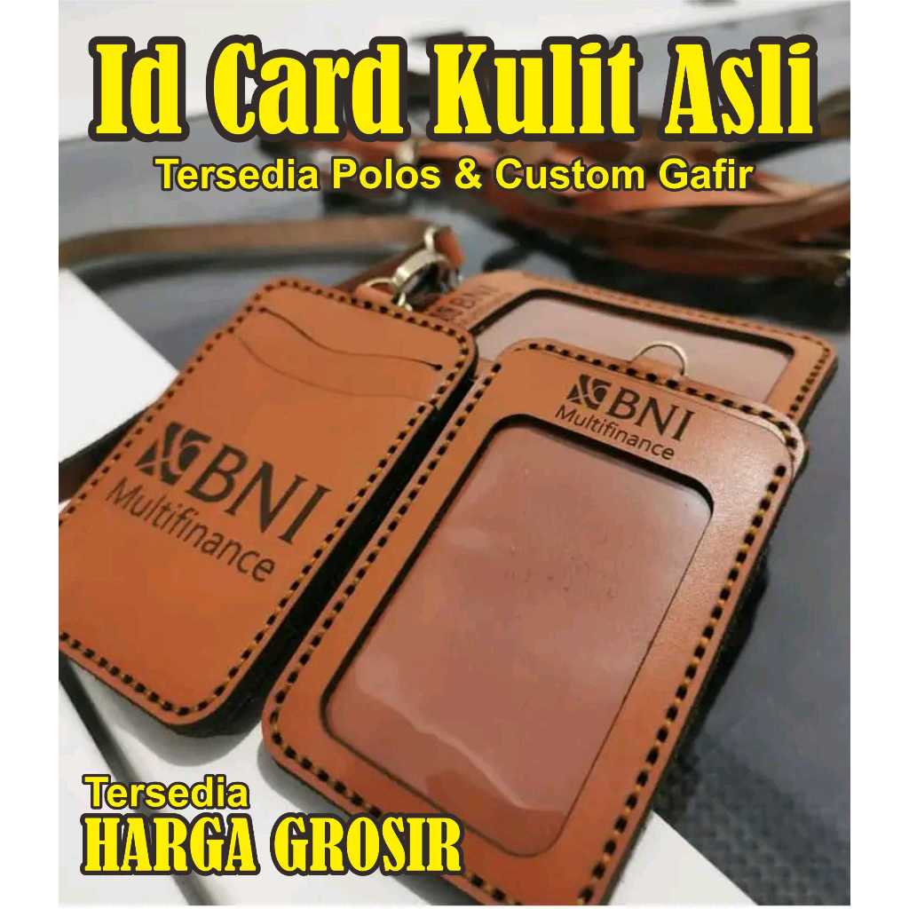 

Id Card Kulit Asli Premium Holder Id Card Custom Gafir Case Lanyard Name Tag Kulit Original Id Card Leather