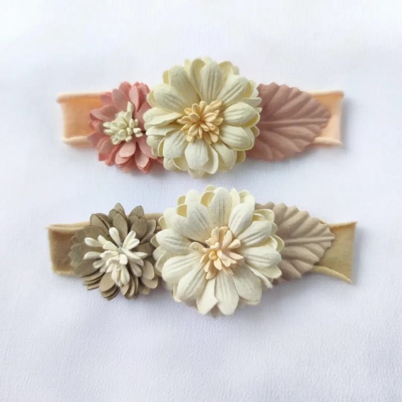HEADBAND BUNGA PASTEL by Albee/ Bandana Bayi/  Headband Banda Aceh