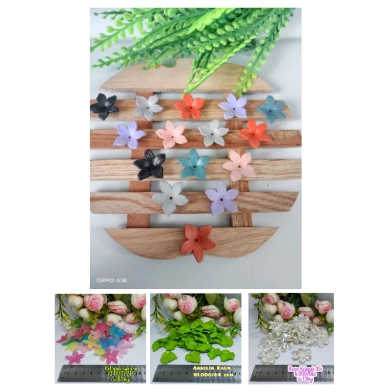 Akrilik Daun Kelopak Bunga Manik Kelopak Sakura Doff Akrilik Kelopak Manik Mahkota Bunga