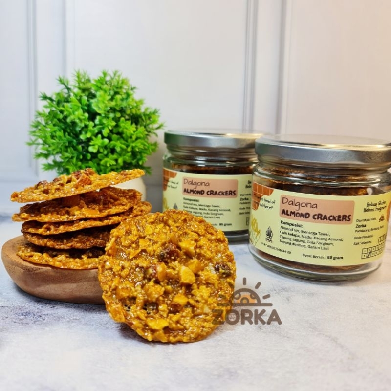 

Dalgona Almond Crackers Bebas Gluten 85 gram / Gluten Free Snacks