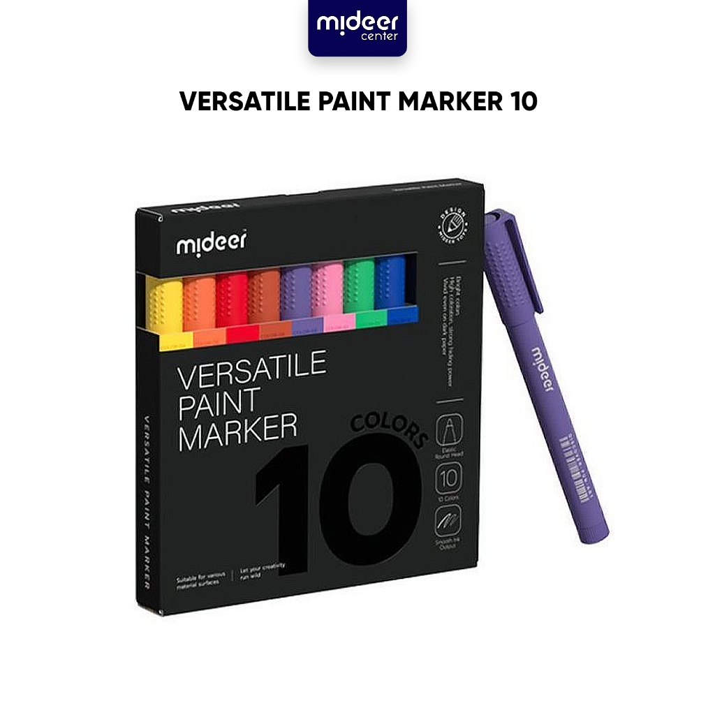 

Mideer Versatile Paint Marker 10 Colors Washable Erasable Spidol Warna Anak Mudah Di Hapus