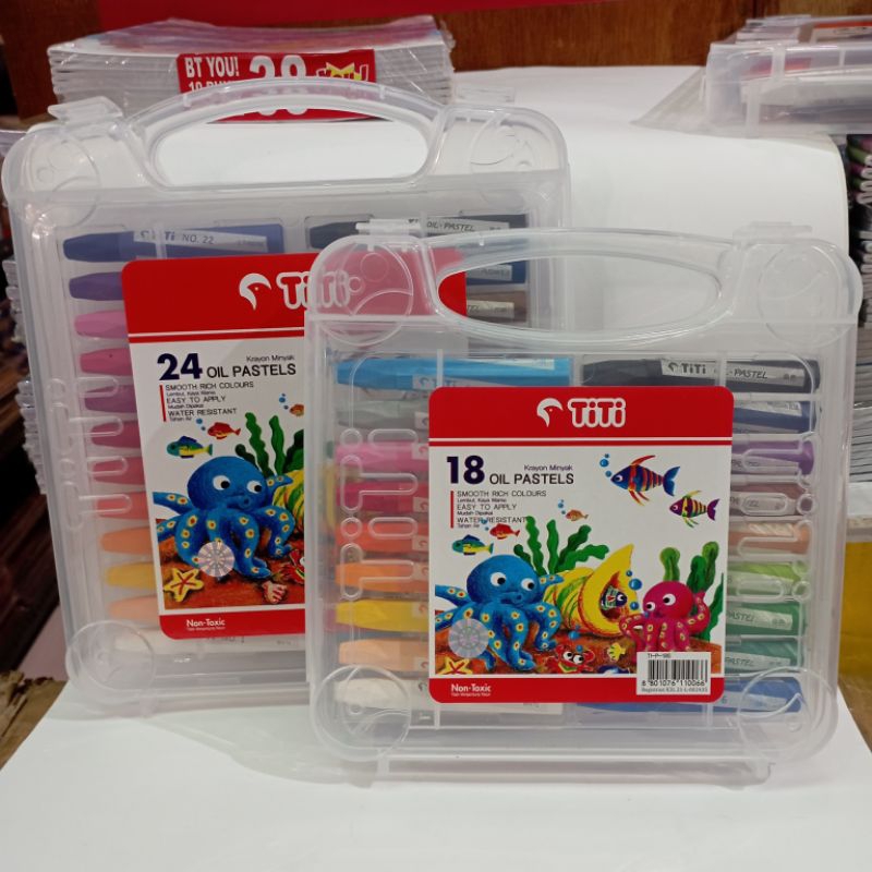 

KRAYON TITI OIL PASTELS 18 & 24 warna / pcs