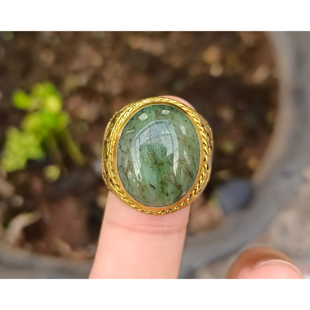 Natural Giok Aceh Ring 8 Kode A135