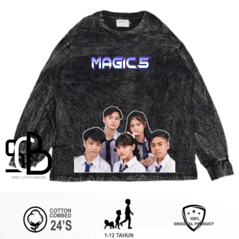 Magic 5 Kaos Anak Magic 5 katun Washed premium