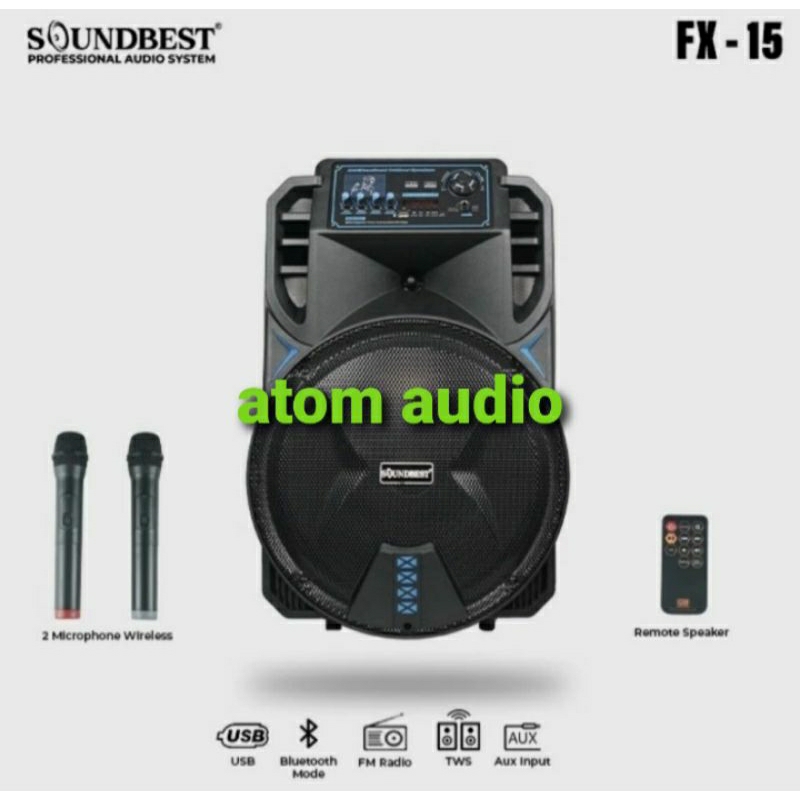 SPEAKER PORTABLE SOUNDBEST 15 INCH BT ORIGINAL
