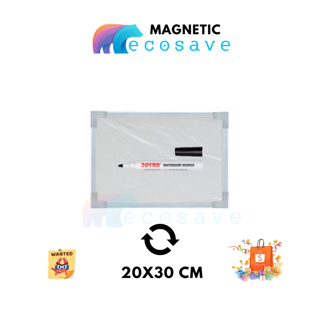

Whiteboard Double Face 20x30 cm Gantung 2 Muka Magnetic Kecil Mini White Board 2 Sisi Magnetik Papan Tulis 20 x 30 cm Untuk Anak Belajar