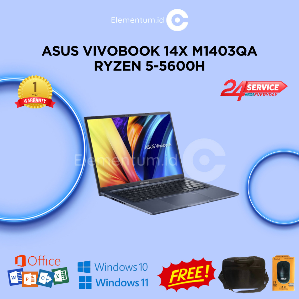 ASUS VIVOBOOK 14X M1403QA RYZEN 5-5600H / 8GB 512GB SSD / FHD WIN11