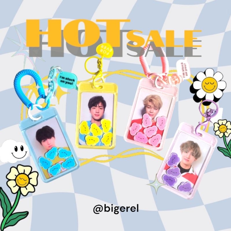 

[READY STOCK] Gantungan Kabel ID chard photo holder PC KPOP acrylic akrilik card holder clouds cahol & Wavy Transparant ID Card Nametag Name Tag