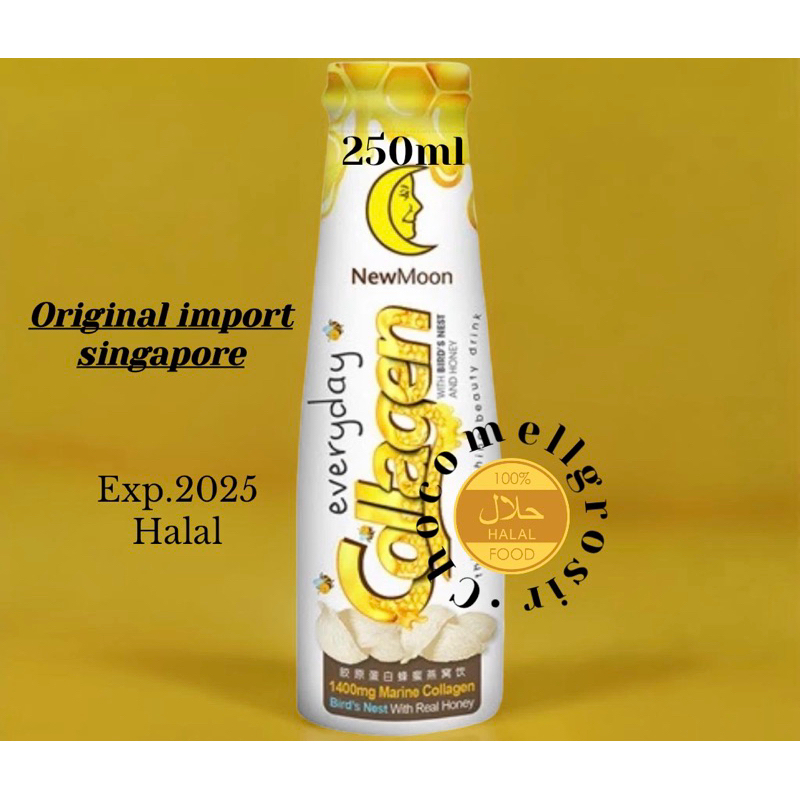 New Moon Everyday Collagen 250 ml original import singapore Bird Nest With Real Honey Newmoon Collag