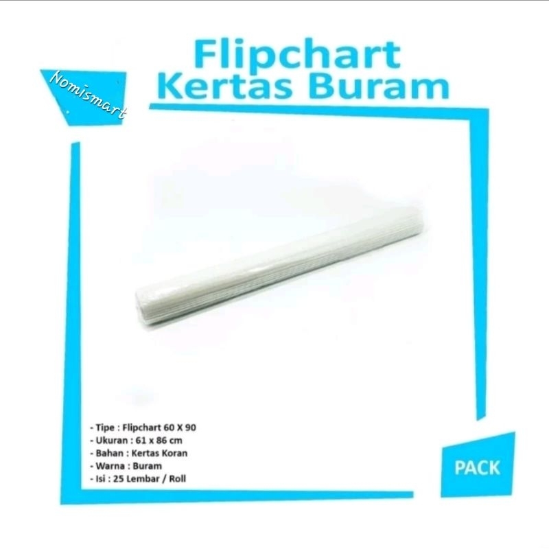 

Kertas Buram / Koran / Kertas Flipchart 61 x 86 cm [25lembar]