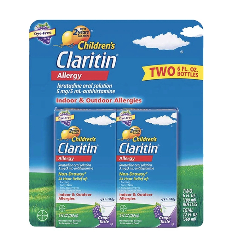 CLARITYN CLARITYNE Non Drowsy Allergy Relief Syrup >2 Years 60ml x 2 GRAPE