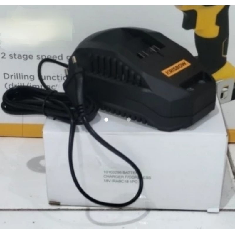 Alat charger baterai impact drill krisbow 13 mm 18 volt