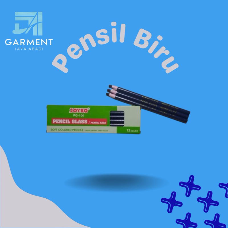 

Pensil Kaca / Pencil Glass - Pencil Dermatograph Biru JOYKO