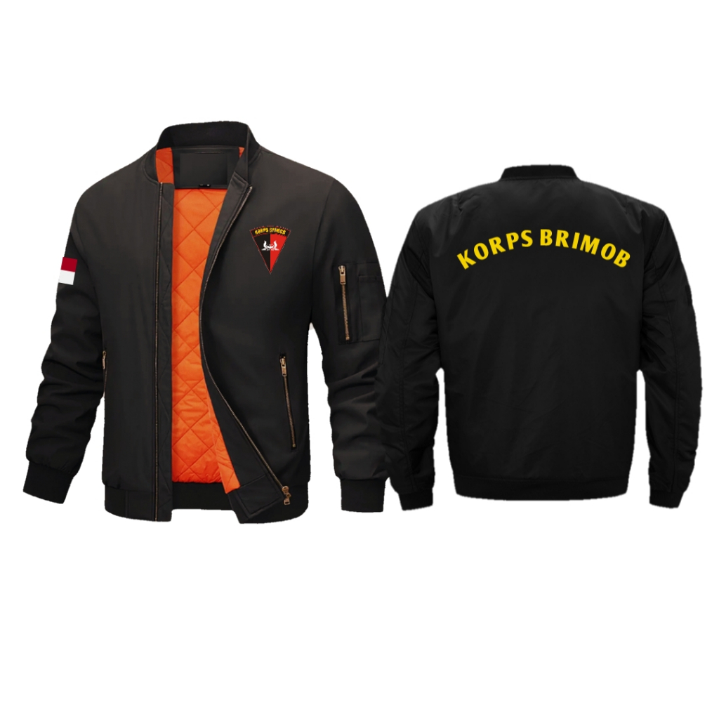JAKET BRIMOB/JAKET BOMBER BASIC PREMIUM / JAKET BOMBER PURING TEBAL MOTIF KOTAK KUILTING/JAKET PRIA 