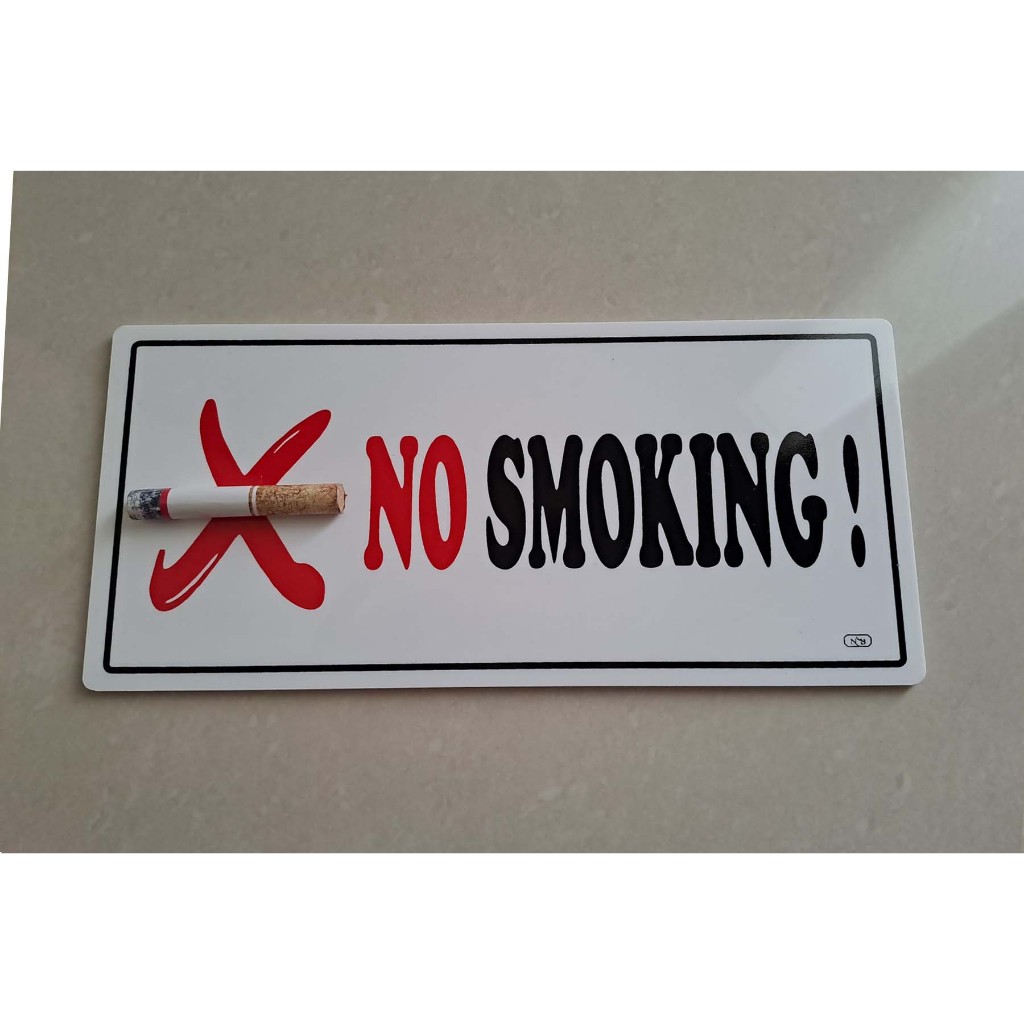 

Sign Label Acrylic/Label Akrilik 3D - No Smoking (11x24cm)