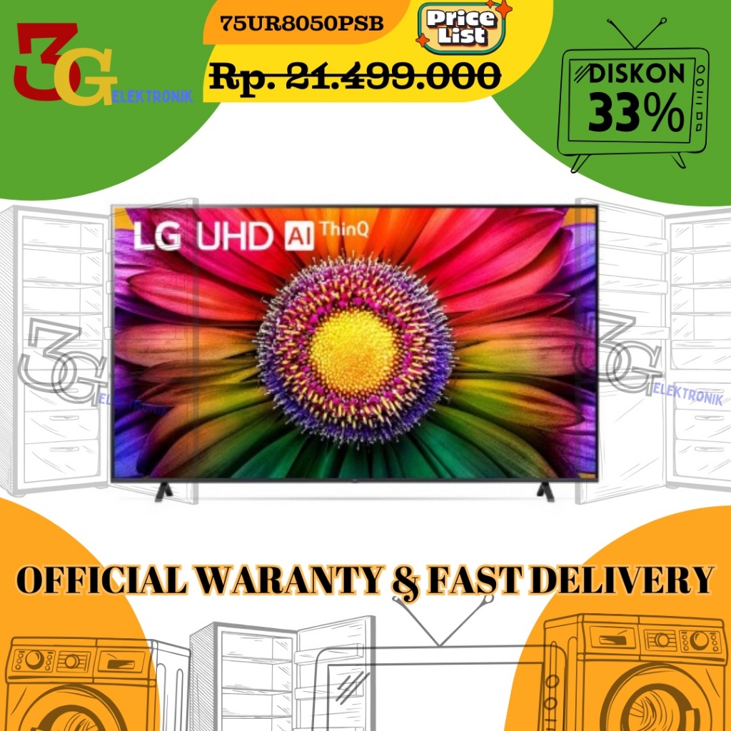 LG LED TV LG 4K Smart TV LG 75UR8050PSB