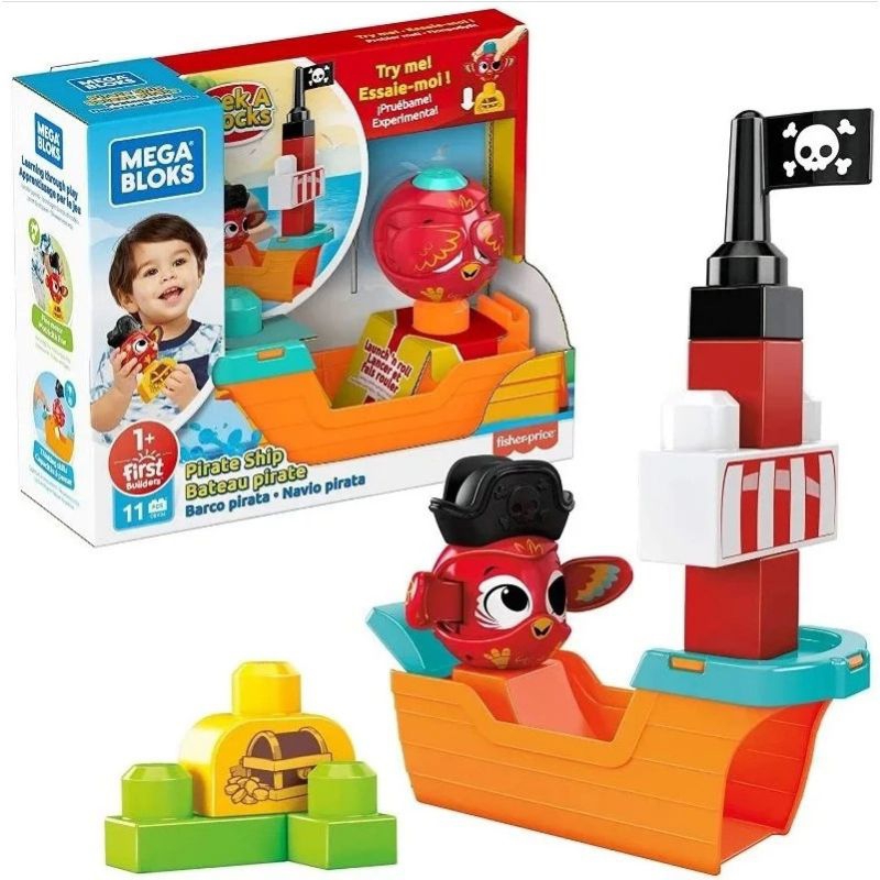Mega Block Peek A Block Pirate Ship