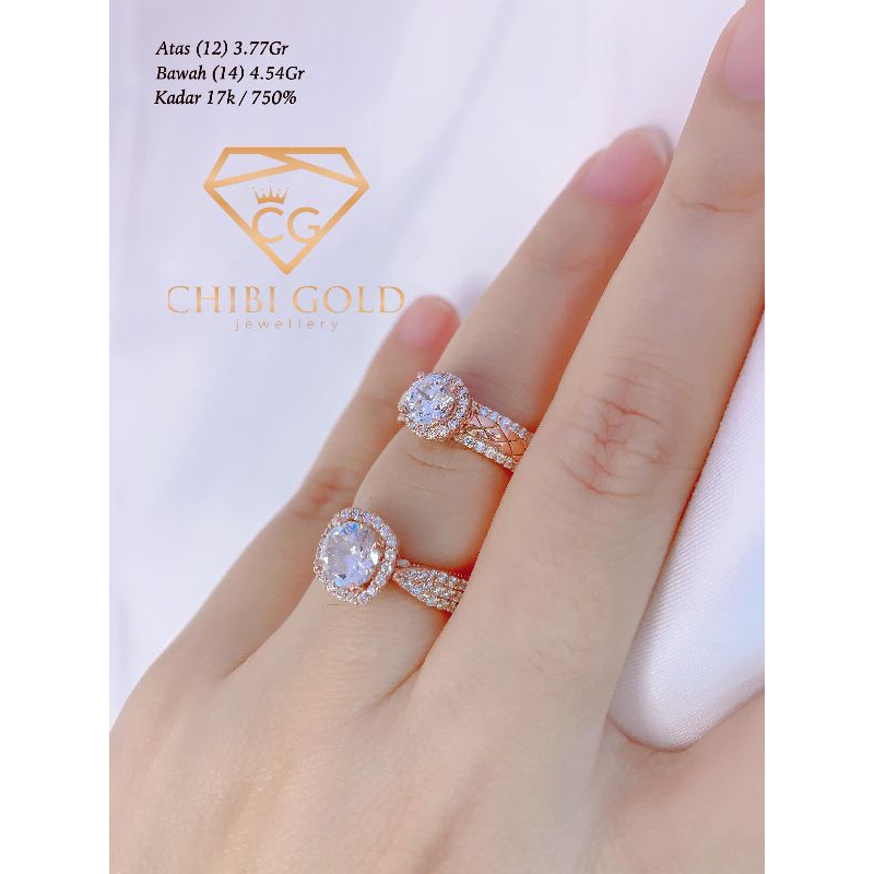 CHIBI SALE - Cincin Amero emas 750 kadar 17k C377454