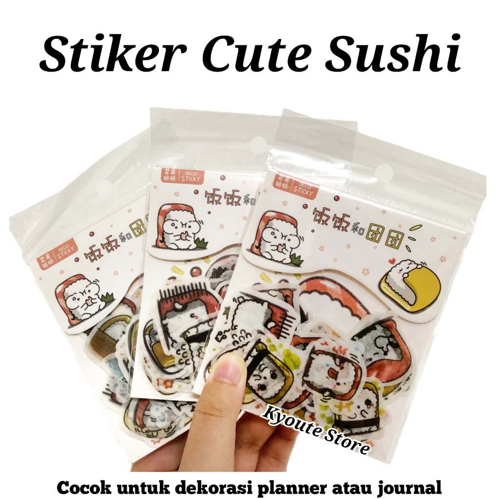 

40 pcs Sticker Cute Japan Sushi Emoji Planner Journal Decoration