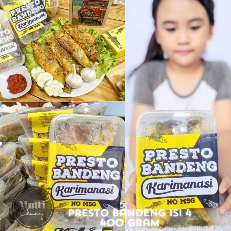 

Bandeng presto karimanasi isi 4 ekor 450gram free kemas vakum dan icegel