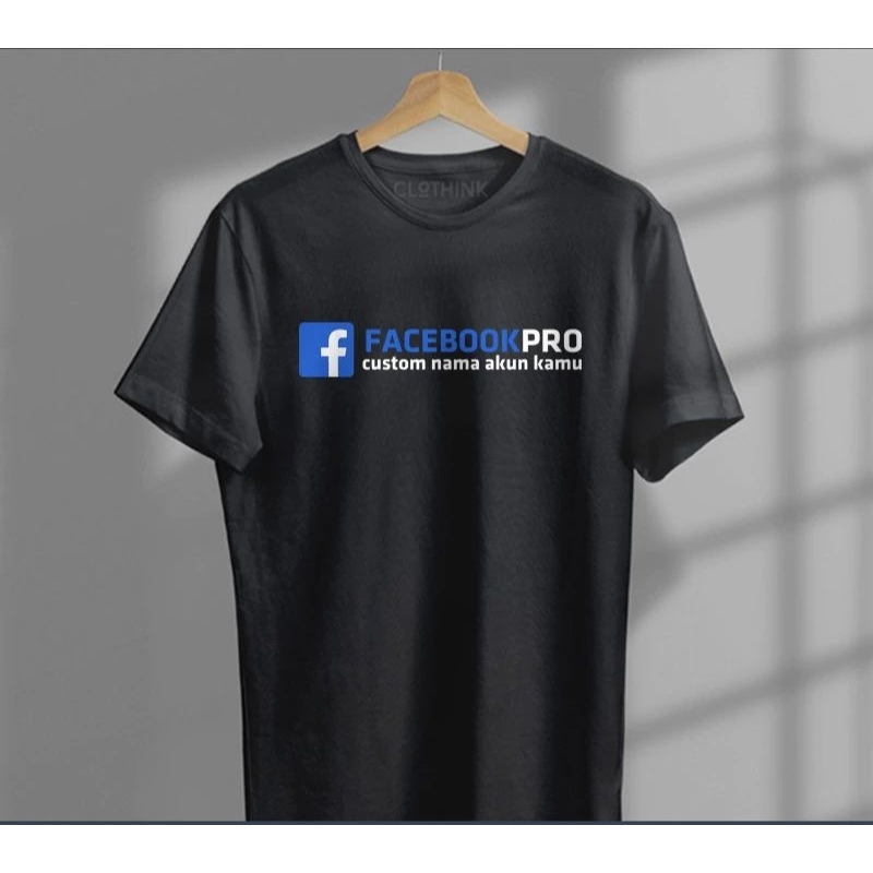 KAOS//FACEBOOK PRO COSTOM NAMA AKUN KAMU//KAOS KEREN BISA COD