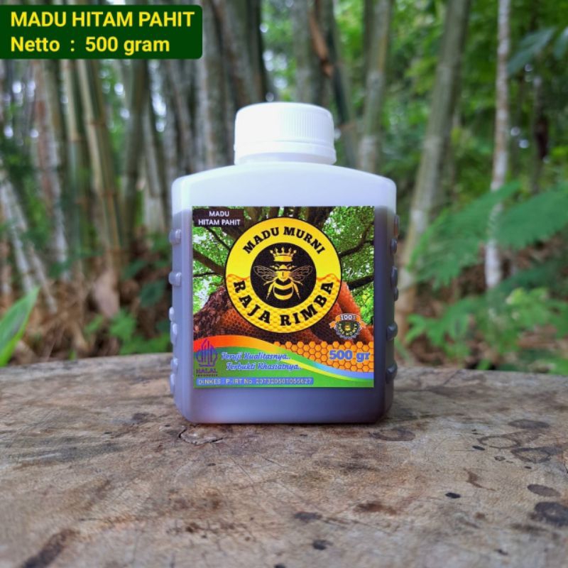 

MADU HITAM PAHIT PREMIUM 100%asli Tampa campuran dari produk RAJA RIMBA netto 500 gram