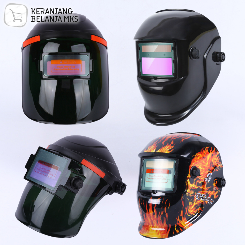 Helm Las Topeng Las Otomatis Gelap / Auto Darkening Welding Helmet / Kedok Las Otomatis / Topeng Las