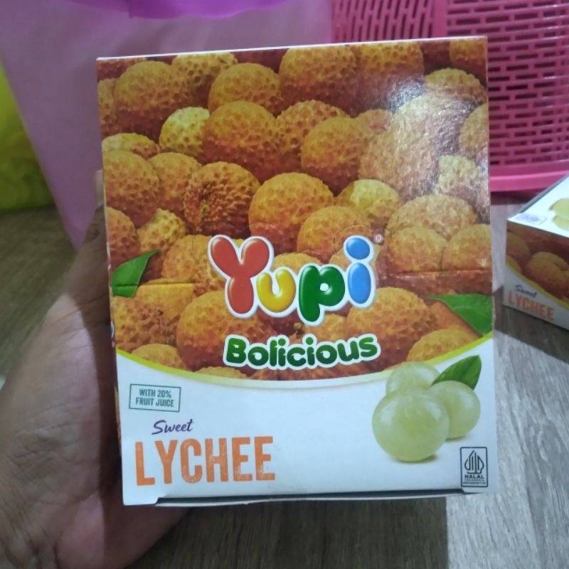 

1dus isi 24pcs Permen Yupi Bolicious Sweet Lychee leci Kenyal Manis