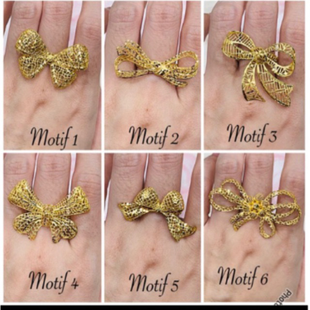 cincin pita kerawang adjust cantik emas asli kadar 700