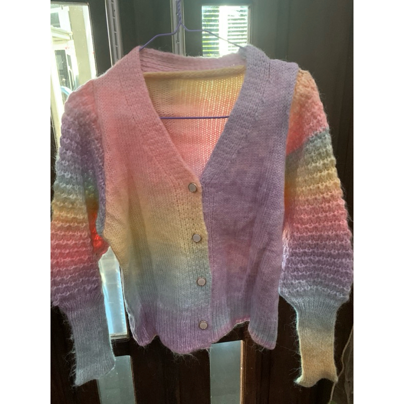 preloved CARDIGAN RAJUT RAINBOW JISOO BLACKPINK