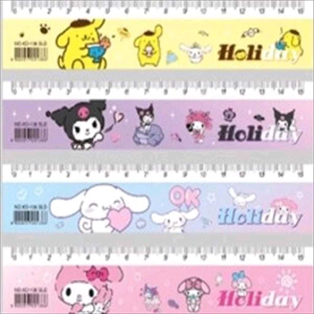 

~ PIYOSHI08 ~ Penggaris 15 CM Holiday Motif Karakter Lucu Alat Tulis Sekolah AT10