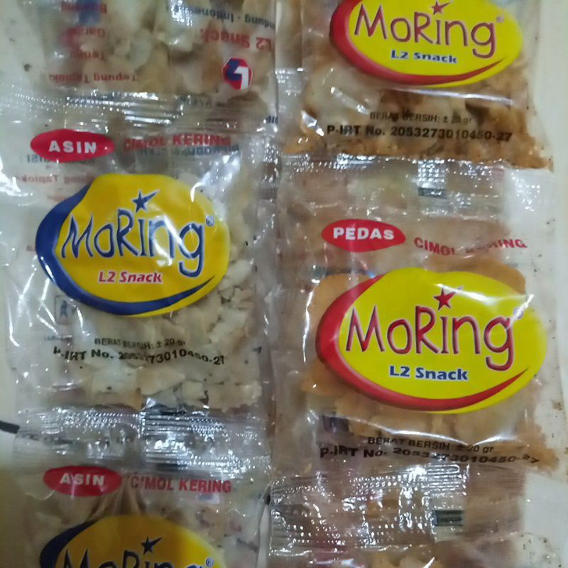 

Moring L2 snack 20 gr rasa asin/pedas satuan cimol kering
