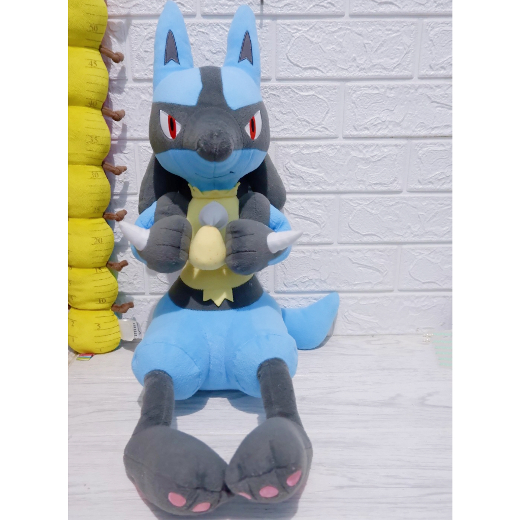 Boneka Pokemon Plush Toy Lucario Big Mogumogu Time Jumbo ori Banpresto