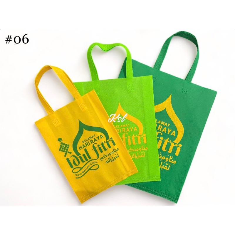 

Tas Spunbond / Tas Kain Belanja / Goodie Bag HLS ( tali lipat samping press bawah ) IDUL FITRI