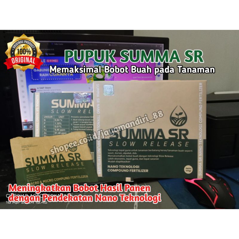 PUPUK SUMMA SR | Memaksimalkan Bobot Buah Tanaman 100 Gr