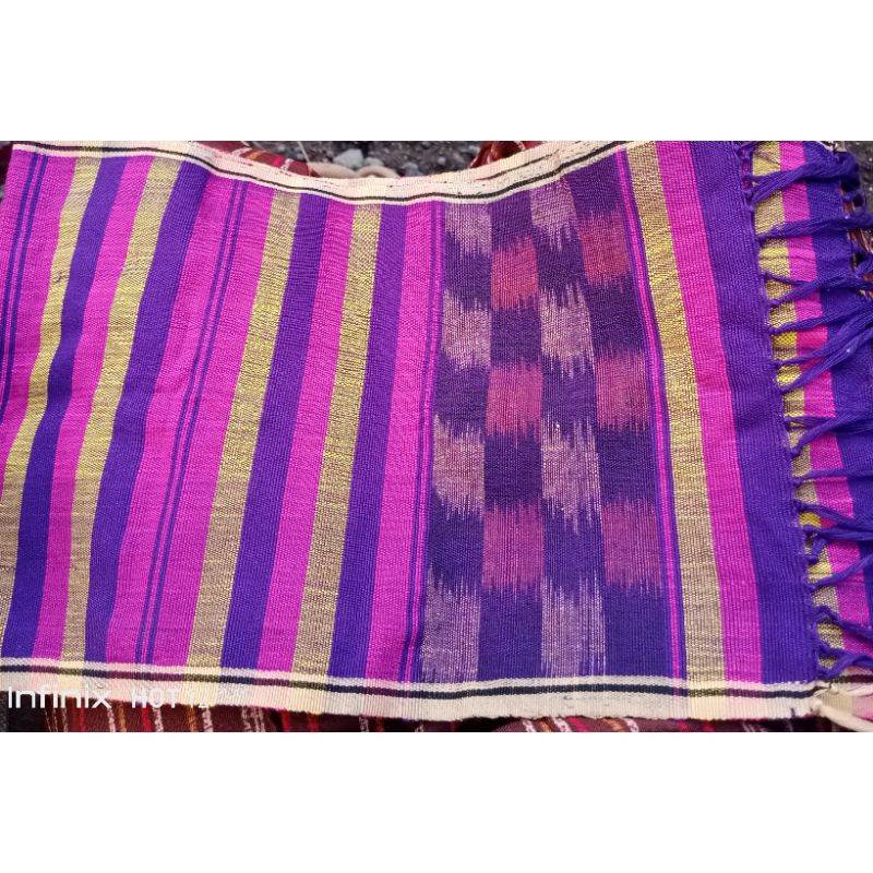 (realpict) SELENDANG TENUN TENGANAN / SELENDANG TENUN KARANGASEM/ GRINGSING / SELENDANG PLENDOAN