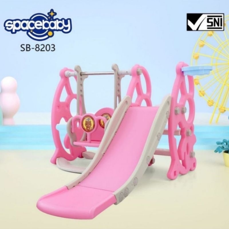 Perosotan 3in1 spacebaby / luncuran murah kids slide playground seluncuran anak perosotan lebar