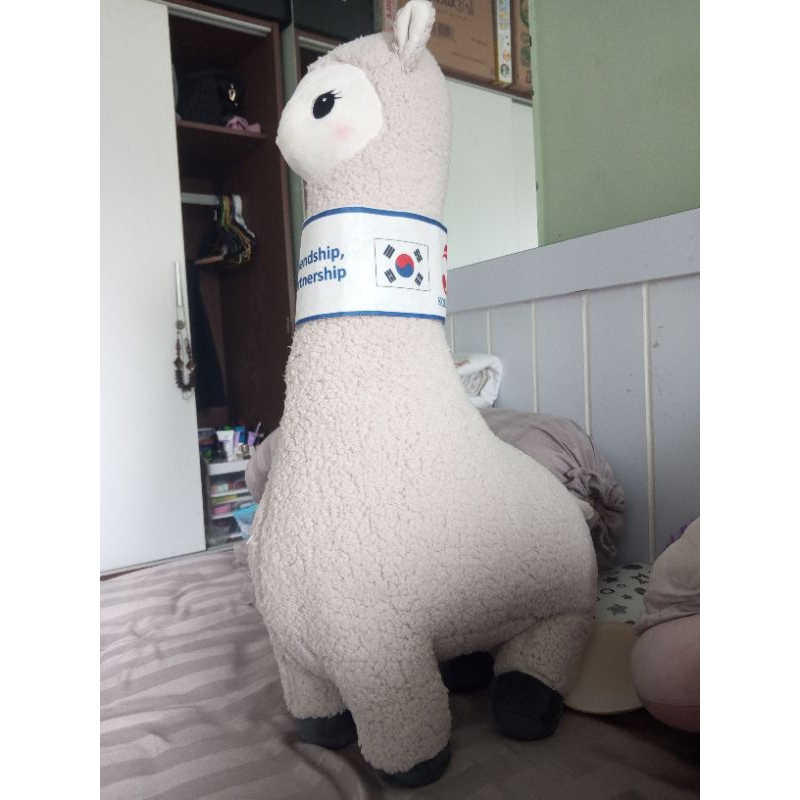 Boneka besar alpaca llama ukuran 70x45cm new