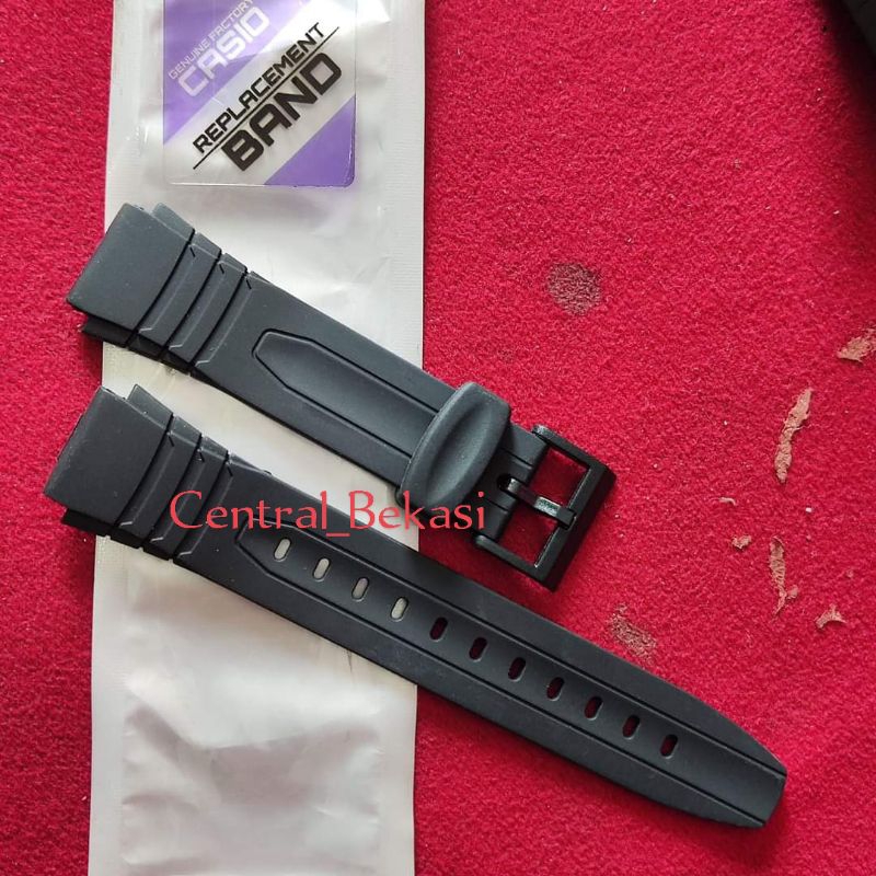 TALI JAM CASIO G-SHOCK F200 W800 HDD600 RUBBER STRAP F 200 W 800 HDD 600 BUCKLE HITAM FREE PEN