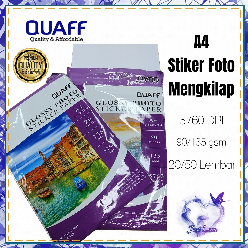 

Kertas Stiker Foto 90gsm & 135gsm untuk Stiker & Label Bundel Promo Ukuran A4 20/50 Lembar