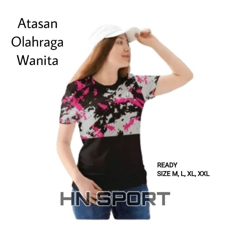 Jersey Catalyst Baju senam baju olahraga wanita kaos senam baju zumba aerobic fitnes atasan senam le